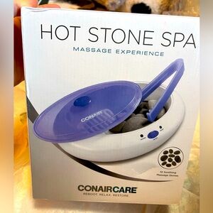 NIB Conair hot stone massage set